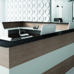 Gira deck-mounted black video home station